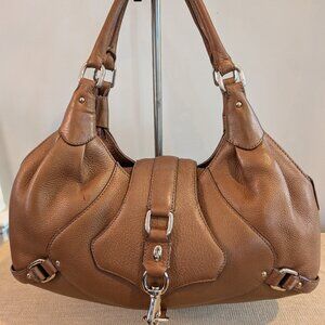 Cole Haan Genuine Leather Village FO6 Satchel Purse Geuine Leather Camel Colored